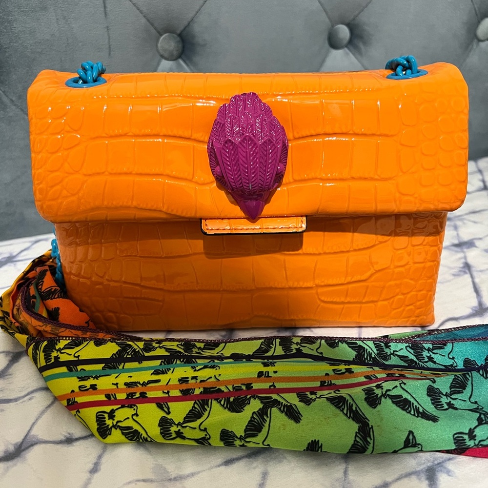 Kurt Geiger orange handbag